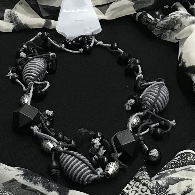 Black/Gray Necklace- NEC49