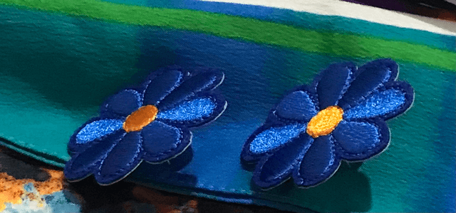 Blue Fabric Studs Plain - FSP21
