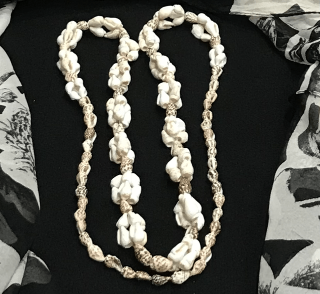 Shell Cream/Brown Necklace- NEC64