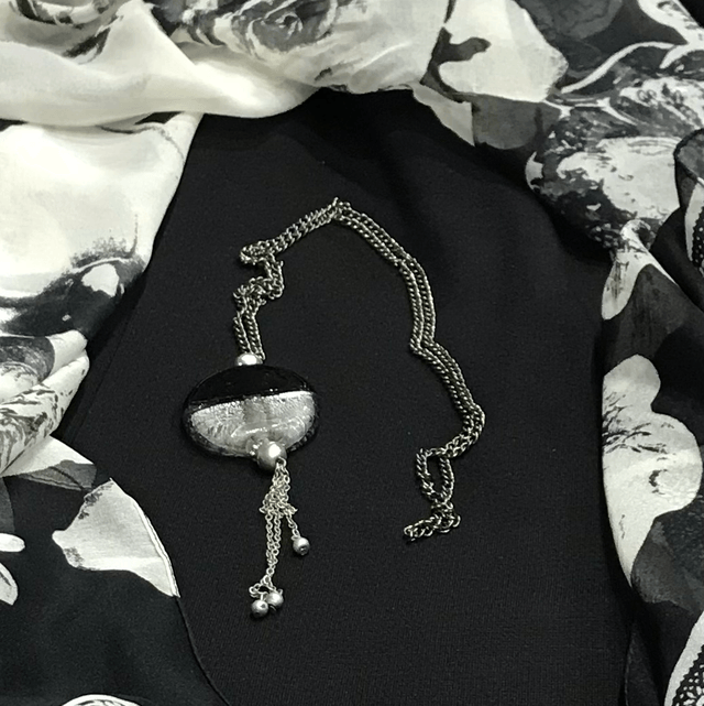Silver Coloured Necklace- NEC38