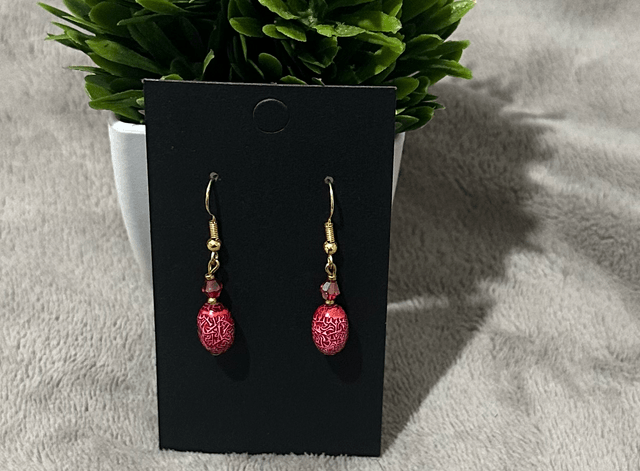 Rose Pink Dangling Earrings - RPD17