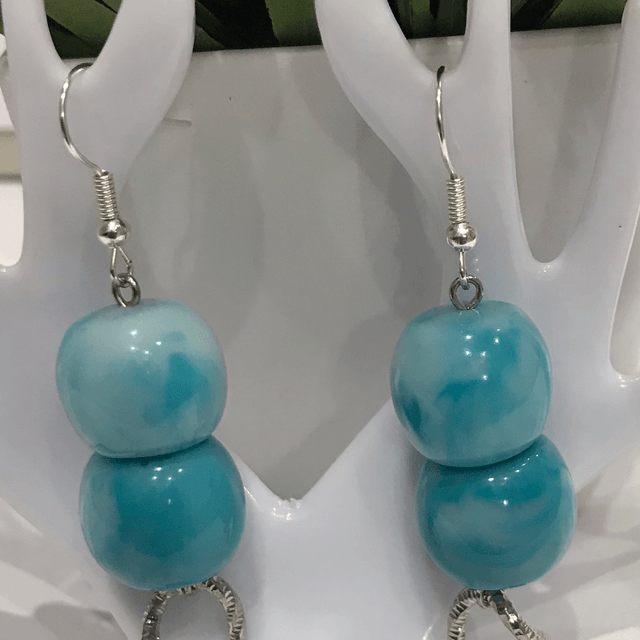Turquoise Dangling Earrings-TDE7843