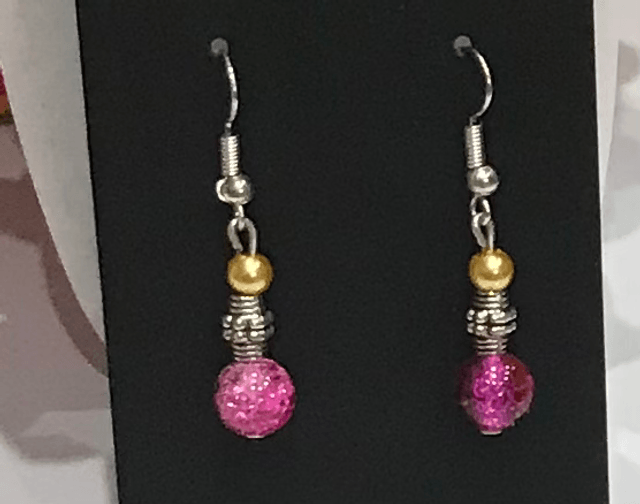Pink Mixed Dangling Earrings - PDE27