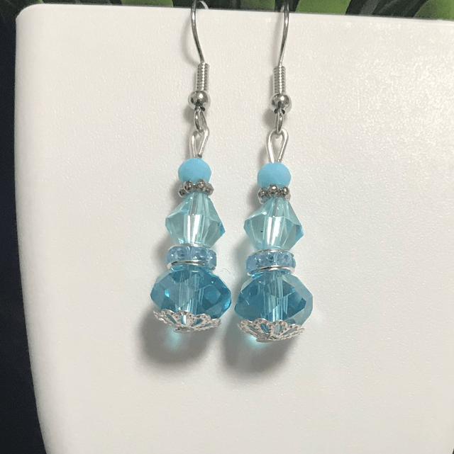 Blue Dangling Earrings - BLDE57