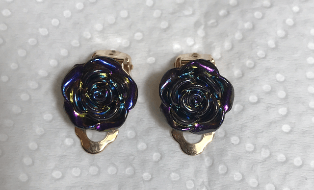 Purple Clip On Earrings- COE34