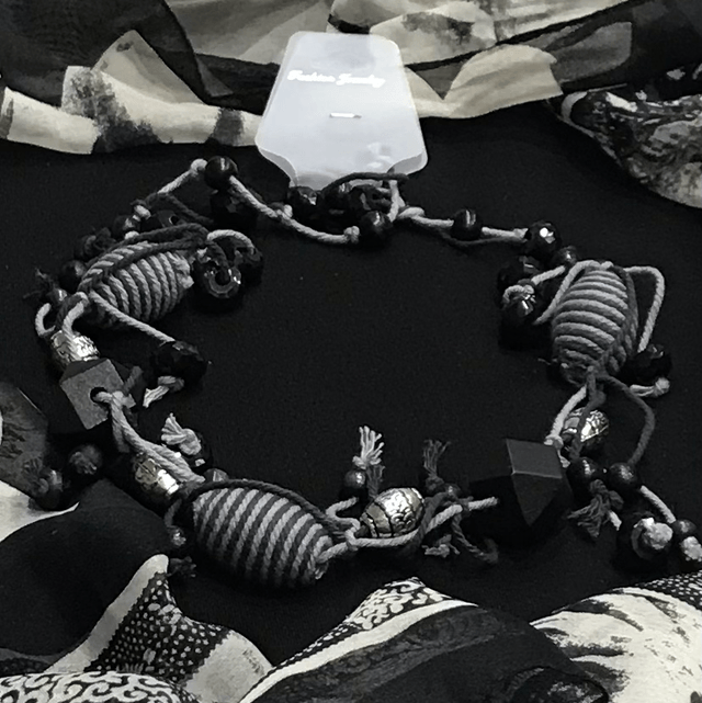 Black/Gray Necklace- NEC49