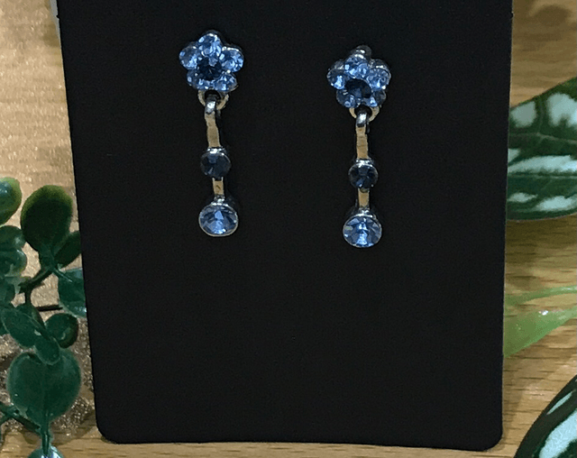 Blue Dangling Earrings- BLDE76