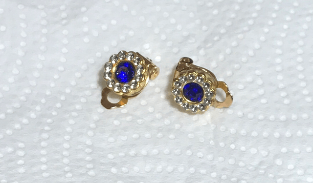 Blue Clip On Earrings- COE33