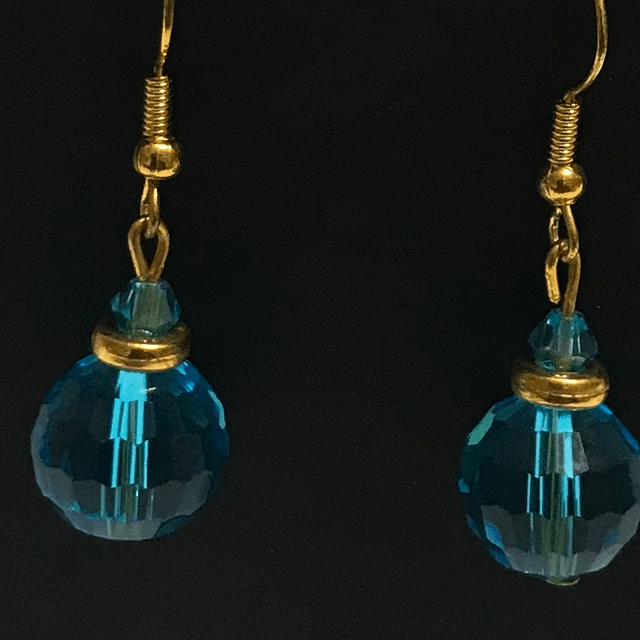 Blue Dangling Earrings-BDE4324