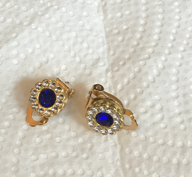 Blue Clip On Earrings- COE33