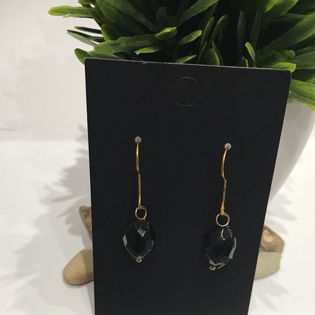 Black Dangling Earrings-BDE777
