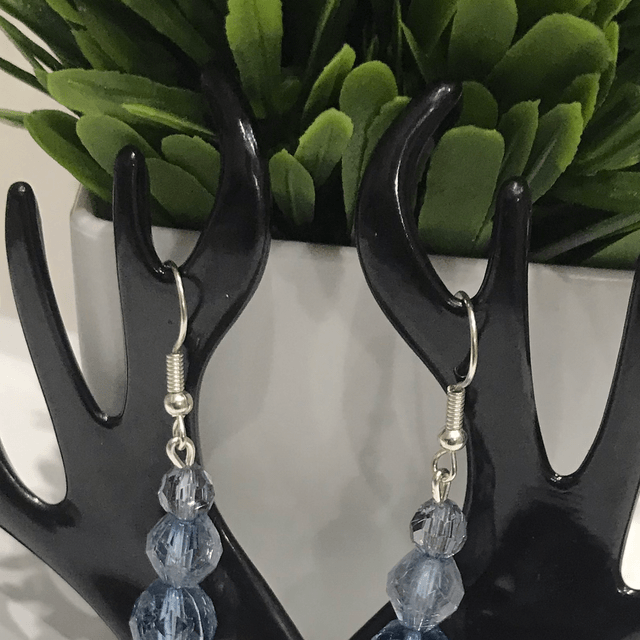 Mixed With Blue Dangling Earrings-MBD2156