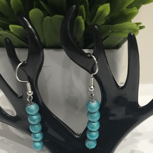 Turquoise Long Drop Earrings- TLD4531