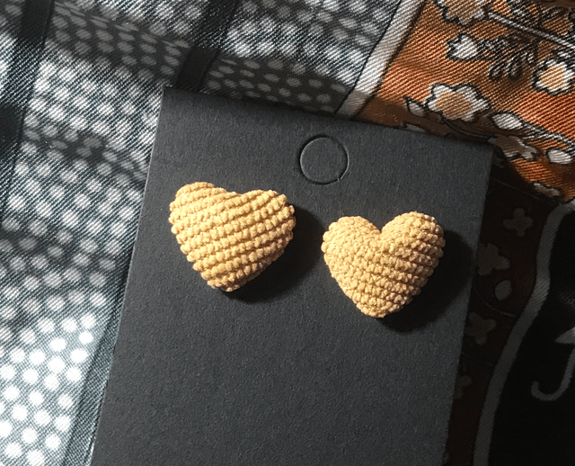 Khaki Fabric Studs Plain - FSP26