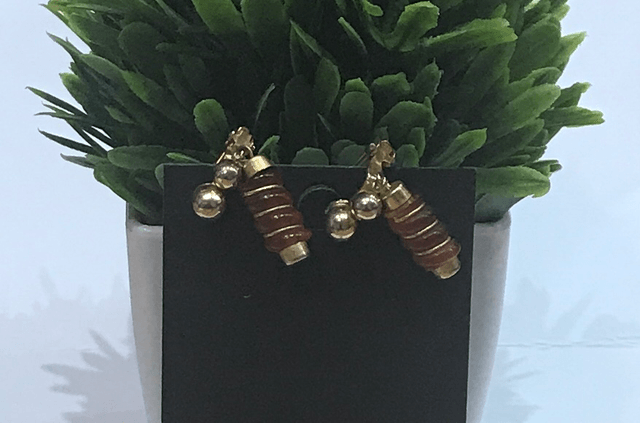 Brown Clip On Earrings- COE26