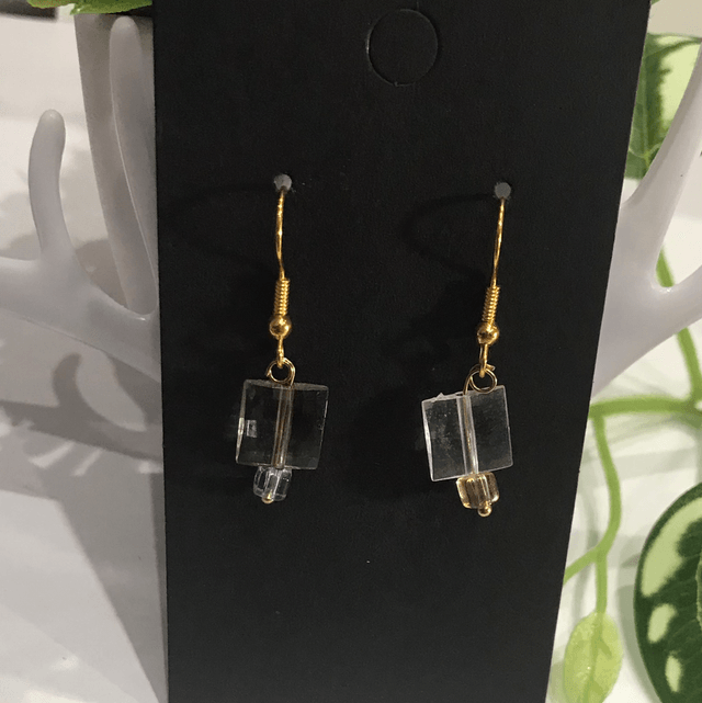 White Mixed Dangling Earrings- WMD35