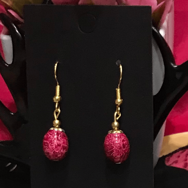 Rose Pink Dangling Earrings - RPD03