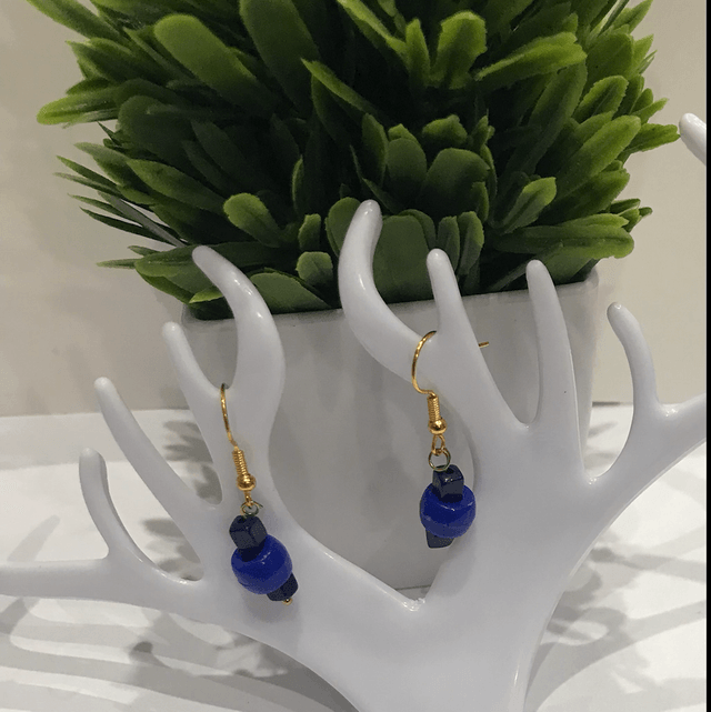 Blue Bead Earrings- BBE3478