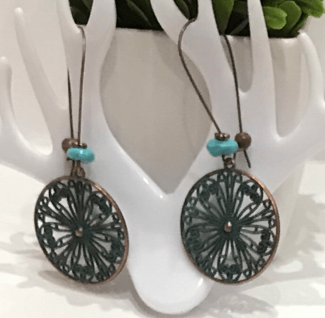 Blue Dangling Earrings - BLDE73