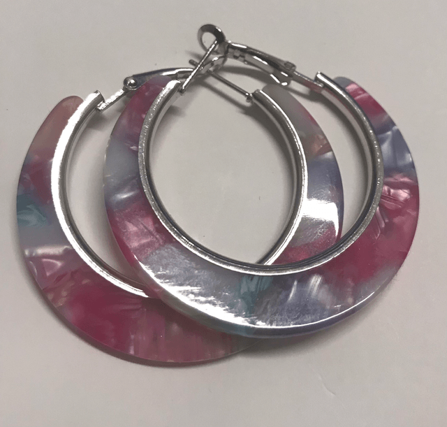 Mixed Pink Purple Earrings- MPE5374