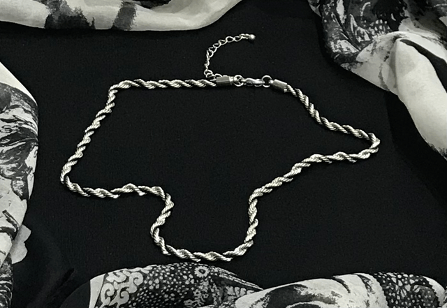 Silver Coloured Necklace-NEC44