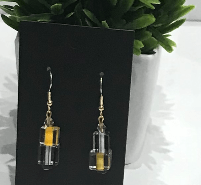 Yellow Dangling Earrings- YDE18