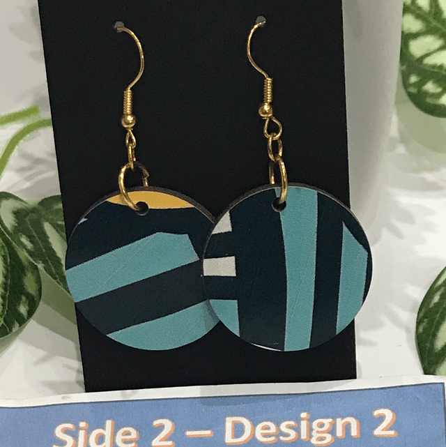 Two in One Mixed Colour Dangling Earrings- 2SD19