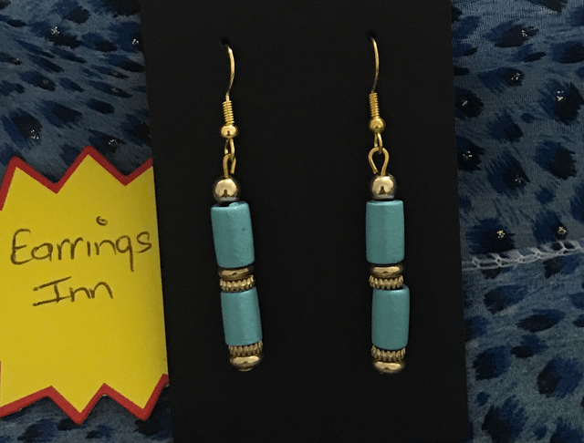 Blue Dangling Earrings- BLDE78 