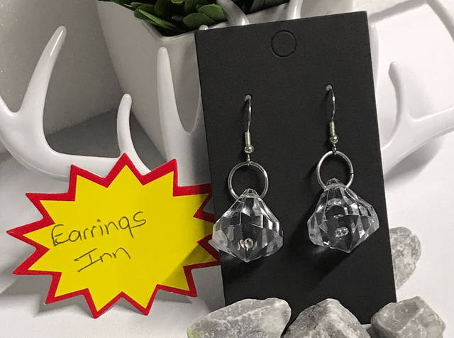 White Dangling Earrings- WDE06