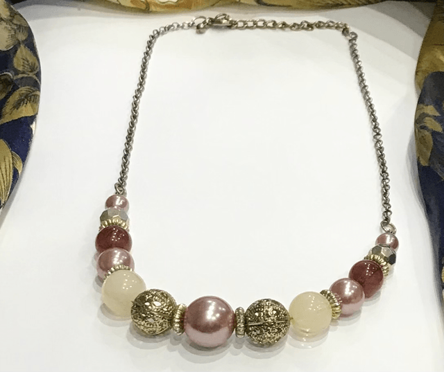 Cream/Brown Necklace - NEC12