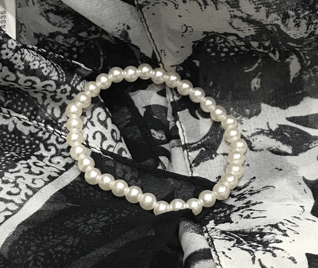 White Handmade Bracelet- BRA59
