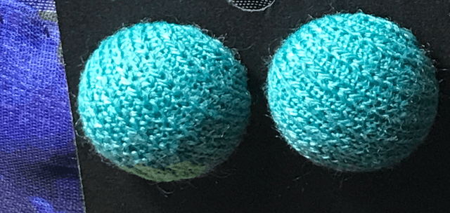 Green Fabric Studs Plain - FSP14