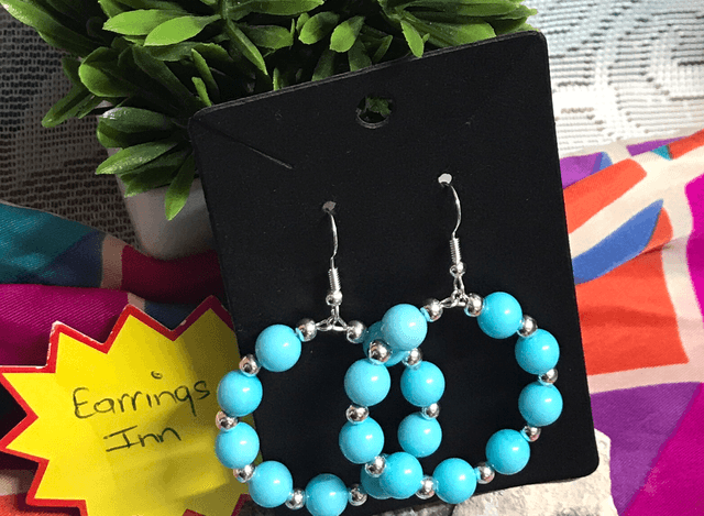 Blue Dangling Earrings- BLDE92