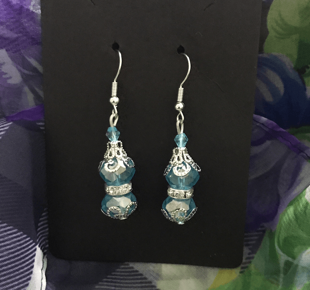 Blue Dangling Earrings- BLDE83