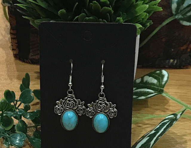 Turquoise Dangling Earrings- BLDE77