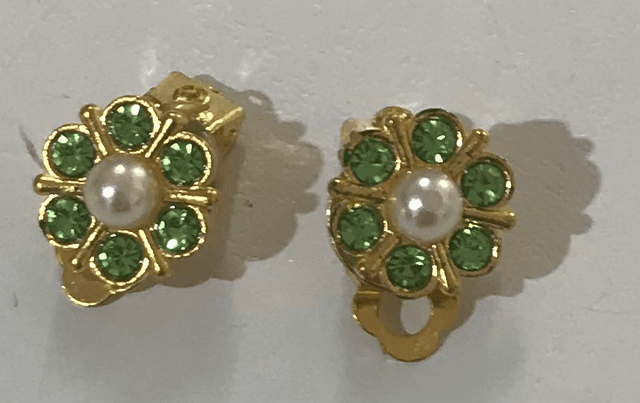 Green Clip On Earrings- COE12