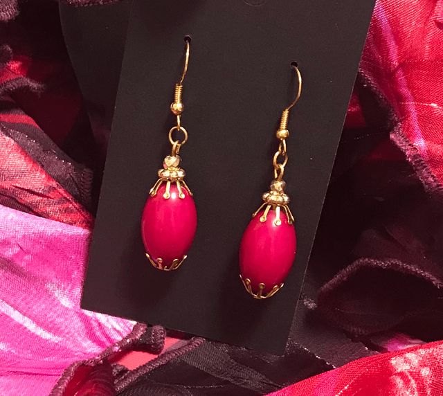 Rose Pink Dangling Earrings - RPD15
