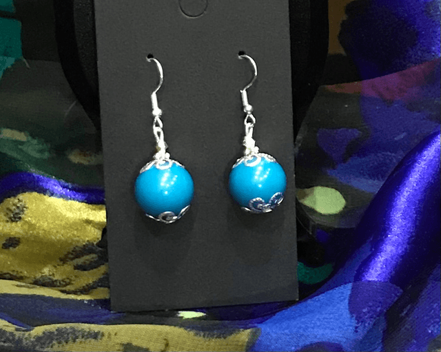 Blue Dangling Earrings - BLDE32