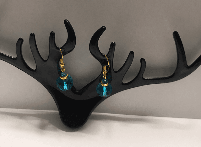Blue Dangling Earrings-BDE4324