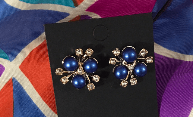 Blue Stud Earrings - STU110