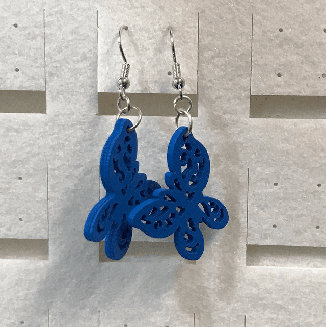 Blue Wooden Short Drop- BWS2745