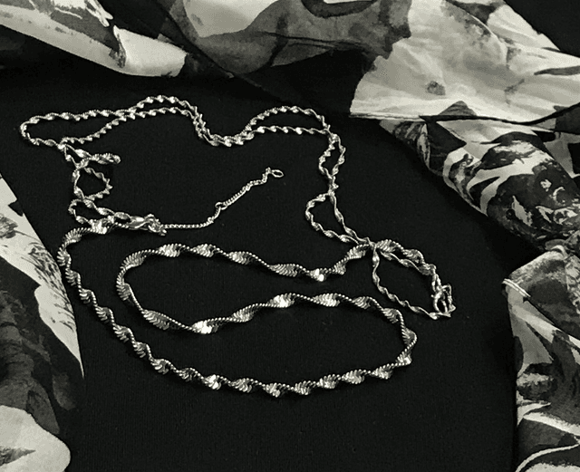 Silver Coloured Necklace- NEC62