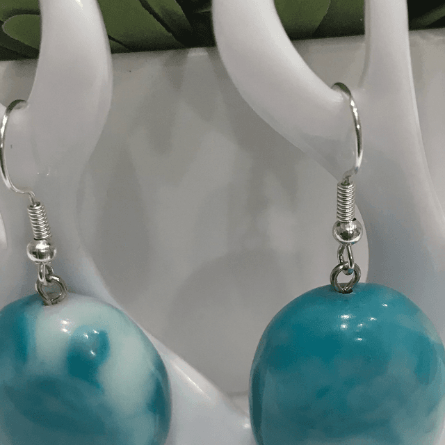Turquoise Dangling earrings-TDE1126