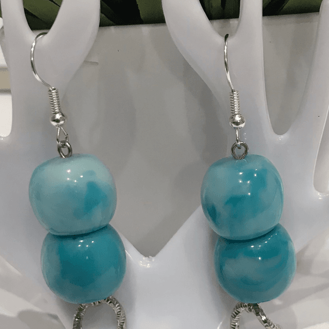 Turquoise Dangling Earrings-TDE7843