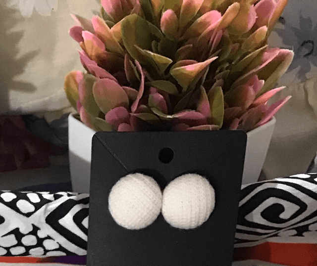 White Fabric Studs Plain - FSP04