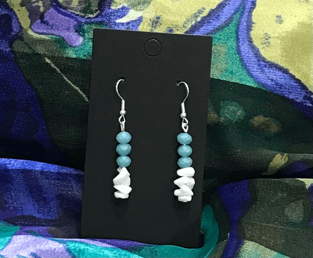 Blue Dangling Earrings - BLDE25