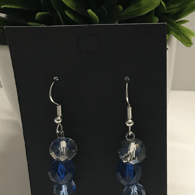 Blue Gloss Earrings-BGE4535
