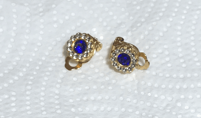 Blue Clip On Earrings- COE33