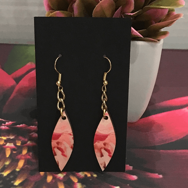 Wood Mixed Coloured Dangling Earrings- MSDE45