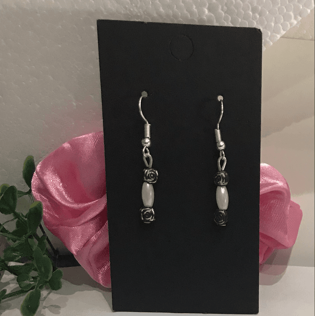 Mixed White Dangling Earrings- MWD44